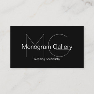 Cartão de visita customizável do monograma moder