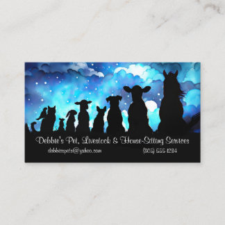 Cartão De Visita Cute and Fun House Pet and Livestock House Sitting