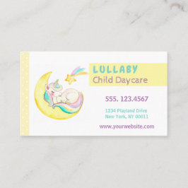 Cartão De Visita Cute Childcare Daycare Service Unicorn