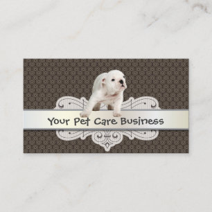 Cartão De Visita Cute Dog Pet Care business card