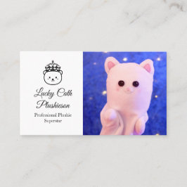 Cartão De Visita Cute Elegant Script Professional Royal Plushie