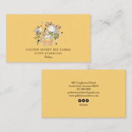 Cartão De Visita Cute Honey Bee Apiary Beekeeper Honey Products 