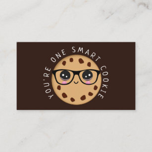 Cartão De Visita Cute Kawaii One Smart Cookie