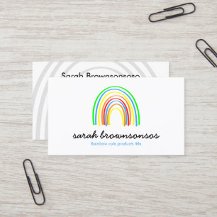 Cartão De Visita Cute Rainbow Kids Boutique