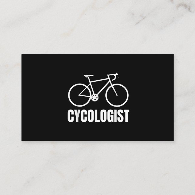 Cartão De Visita Cycologist Funny Bicycle Bike Gift (Frente)