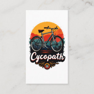 Cartão De Visita Cycopath: Bike Energetica e Gráfico do pôr do sol