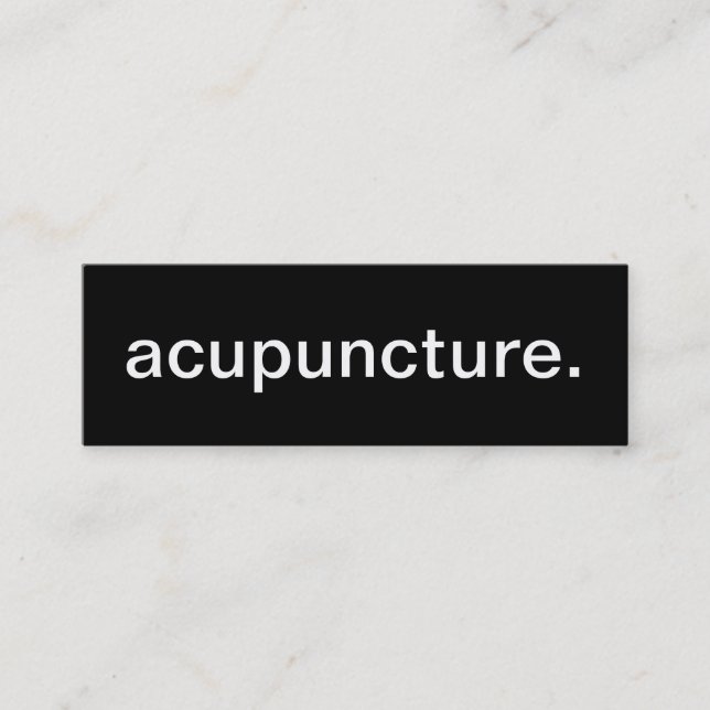 cartão de visita da acupunctura (Frente)
