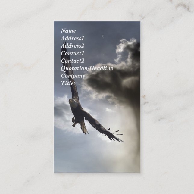 Cartão de visita da águia careca (Frente)