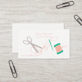 Cartão de visita da agulha e da linha