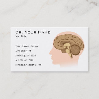Cartão de visita da anatomia do cérebro humano