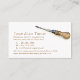 Cartão de visita da arte do formão do carpinteiro