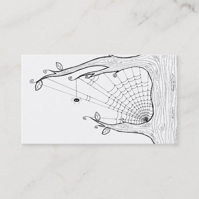 Cartão de visita da árvore da aranha (Frente)