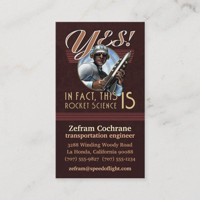 Cartão de visita da astronáutica (Frente)