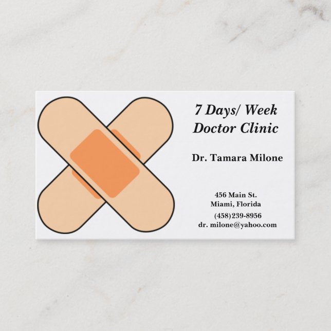 Cartão de visita da atadura (Frente)