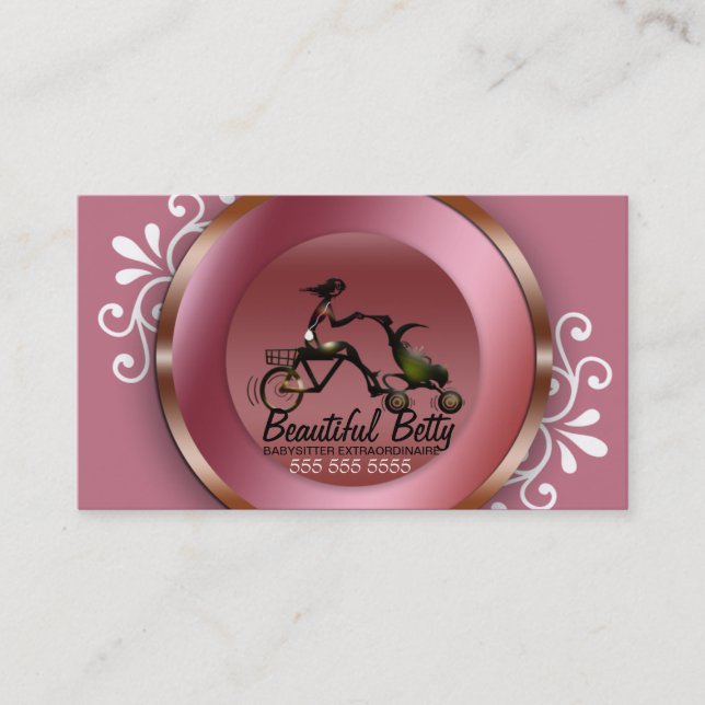Cartão de visita da baby-sitter (Frente)