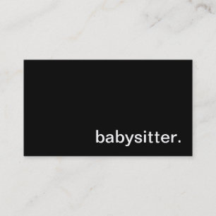 Cartão de visita da baby-sitter