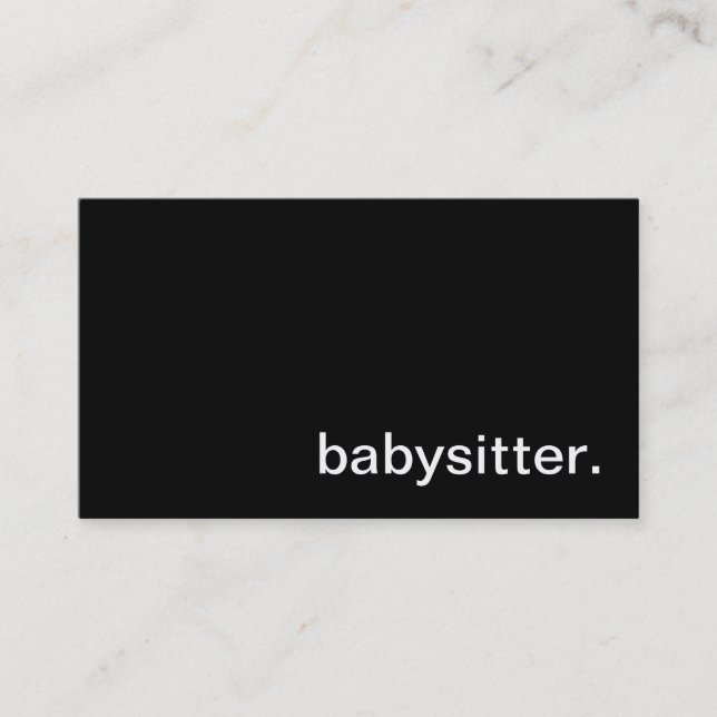 Cartão de visita da baby-sitter (Frente)