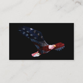 Cartão de visita da bandeira americana da águia