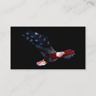 Cartão de visita da bandeira americana da águia