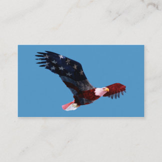 Cartão de visita da bandeira americana da águia