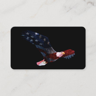 Cartão de visita da bandeira americana da águia