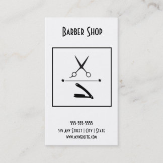 Cartão de visita da barbearia