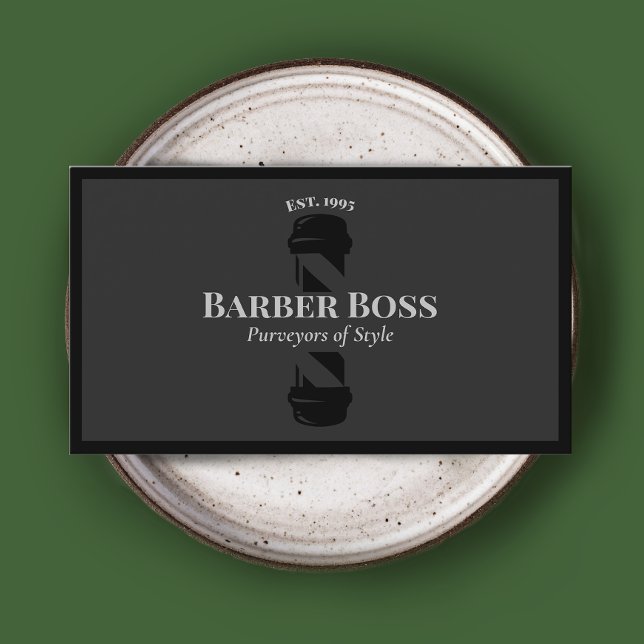 Cartão de visita da Barbearia Negra (Criador carregado)