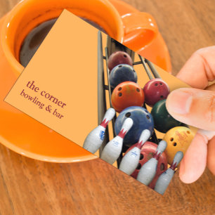 Cartão de visita da boliche