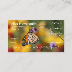 Cartão de visita da borboleta de monarca