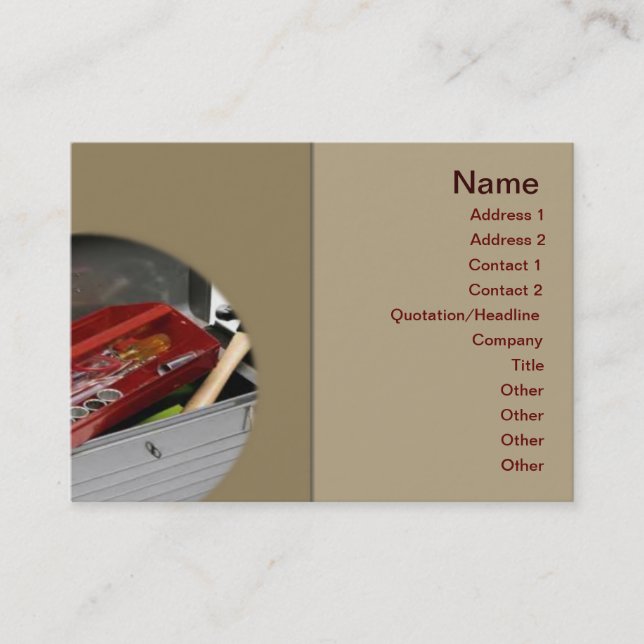 Cartão de visita da caixa de ferramentas (Frente)