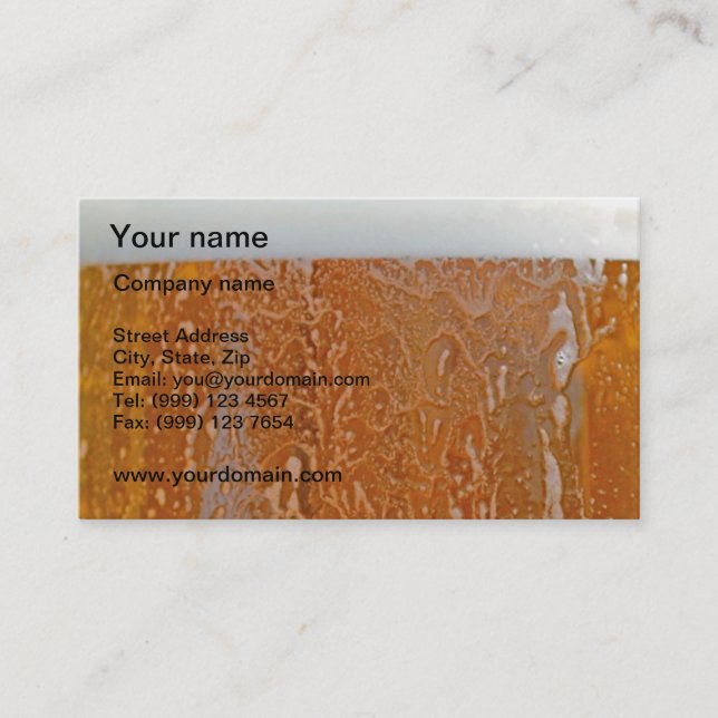 Cartão de visita da cerveja (Frente)