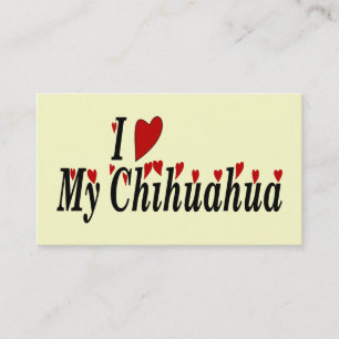 Cartão de visita da chihuahua do amor