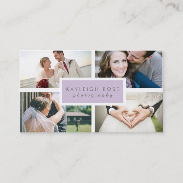 Cartão de visita da colagem da fotografia (Frente)