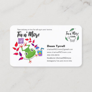 Cartão de visita da Companhia de Chá Personalizada