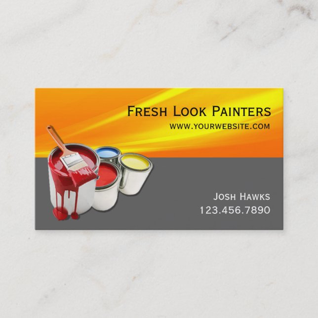 Cartão de visita da Companhia de Pintura Profissio (Frente)