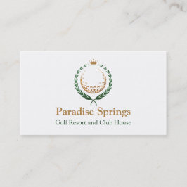 Cartão de visita da coroa do Golfball do emblema
