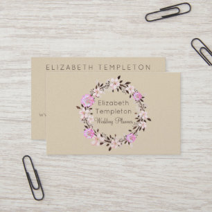 Cartão de visita da Elegante Floral de Matizes Mo