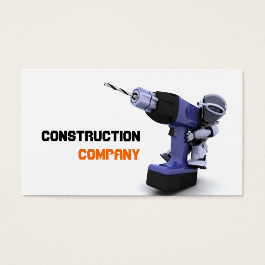 Cartão de visita da empresa de construção civil