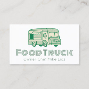 Cartão de Visita da Empresa de Food Truck Negrito