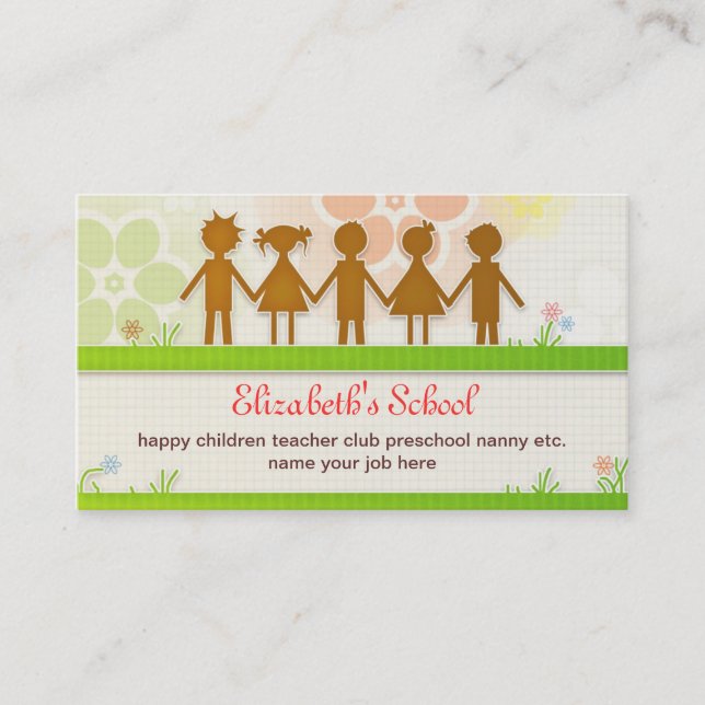 cartão de visita da escola (Frente)