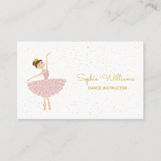 Cartão de visita da escola de dança balé