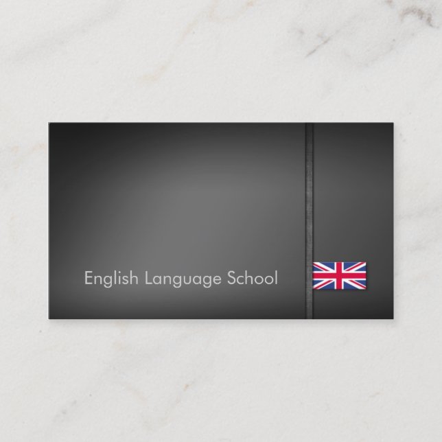 Cartão de visita da escola de língua inglesa (Frente)