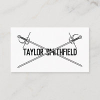cartão de visita da espada