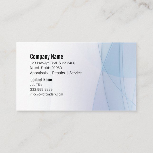 Cartão de visita da essência da onda (Frente)