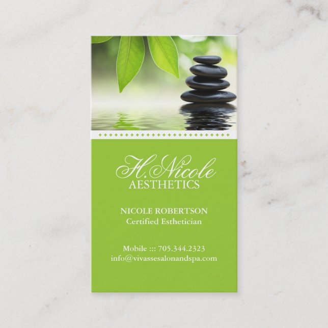 Cartão de visita da estética (Frente)