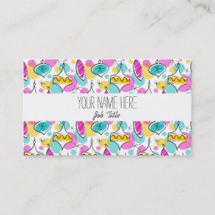 Cartão de visita da faixa branca de Baubles da Árv