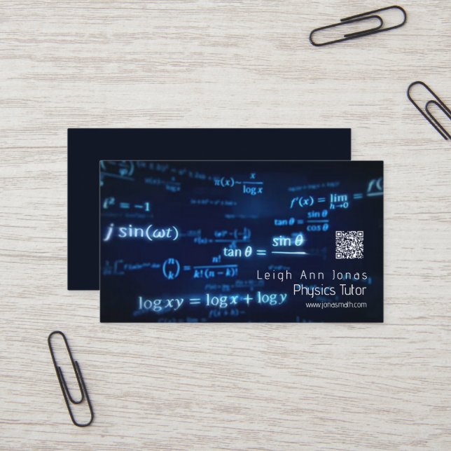 cartão de visita da física (Frente/Verso In Situ)