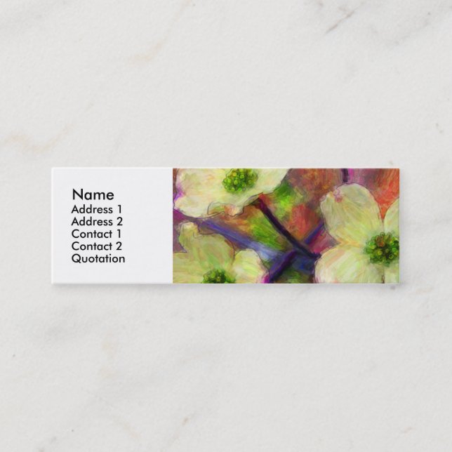 Cartão de visita da flor do Dogwood (Frente)