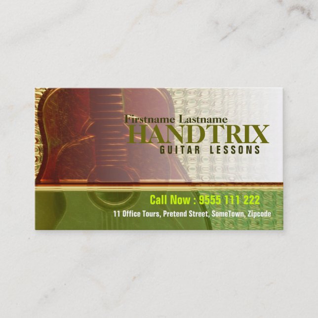 CARTÃO DE VISITA da "Floresta Dourada" GUITAR (Frente)