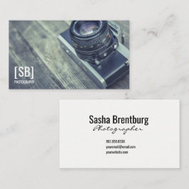 Cartão de visita da foto da câmera